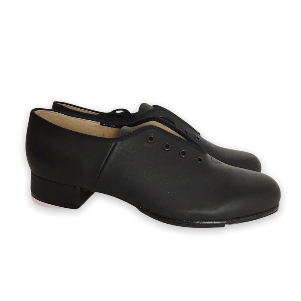 Bloch Women's Black Leather S0301L Jazz Tap Dance Shoes Size 7.5  NEW